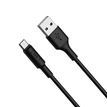 Кабель USB HOCO X25 Soarer для Micro USB, 2А, длина 1м, белый