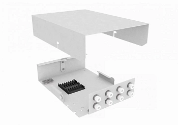 Кросс оптический, настенный, 8 FC адаптеров, многомодовый (50/125), TopLAN, укомплектованный