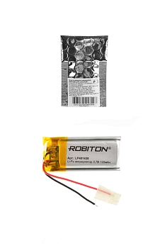 Аккумуляторная батарея Li-Pol 4x14x30мм, 3.7В, 120мАч, 2pin