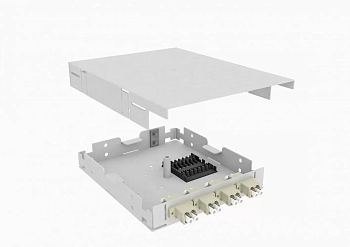 Кросс оптический, настенный, 8 LC адаптеров, многомодовый (50/125), TopLAN, укомплектованный