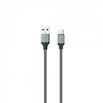 USB кабель LDNIO LS441 Lightning 8-pin, 2.4А, 1м, силикон (серый/коробка)