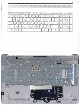 Клавиатура для ноутбука HP 17-BY, 17-CA топкейс белый