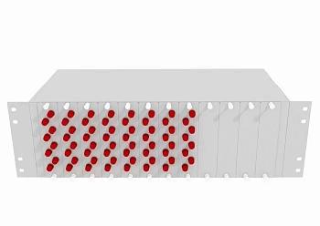 Кросс оптический стоечный 19", 64 FC/UPC адаптеров, одномодовый, 3U, серый, укомплектованный, TopLAN