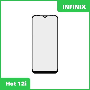 Стекло + OCA пленка для переклейки Infinix Hot 12i (черный)