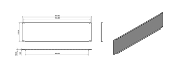 BPV-3-RAL9005 Фальшпанель на 3U, цвет черный (RAL 9005) Hyperline