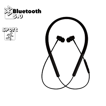Bluetooth гарнитура WK V19 Bluetooth Earphone стерео вставная спорт, черная