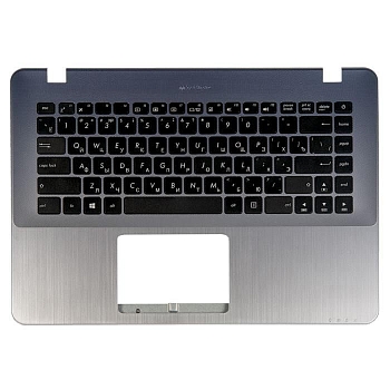 Клавиатура для ноутбука Asus X442UA-1B с топкейсом, стальная