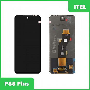 LCD дисплей для Itel P55+ в сборе с тачскрином (черный) 100% оригинал