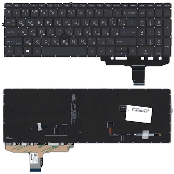 Клавиатура для ноутбука HP EliteBook 850 G8, 845 G8, черная с подсветкой