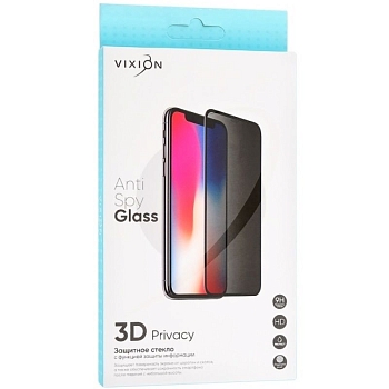 Защитное стекло 3D PRIVACY для телефона Apple iPhone 13 Mini, черный (Vixion)