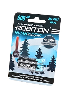 Аккумулятор Robiton 800MHAAA-2 SIBERIA низкотемпературные BL2, 1 штука