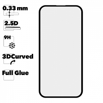 Защитное стекло IT`S ME для телефона iPhone 14 Pro OG Full Glue (черное)