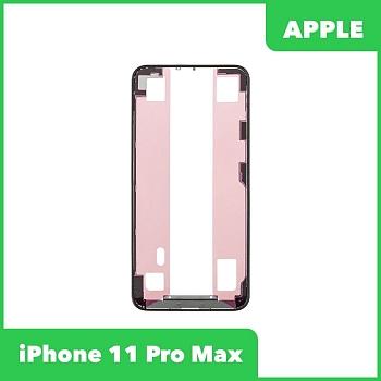 Рамка дисплея (средняя часть) для Apple iPhone 11 Pro Max, черная (оригинал)