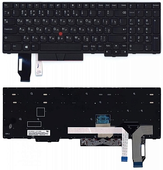 Клавиатура для ноутбука Lenovo ThinkPad E580, черная