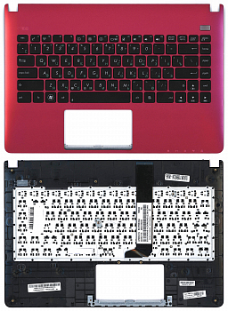 Клавиатура для ноутбука Asus X401A розовая, Топкейс