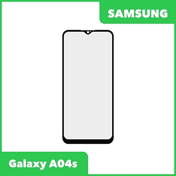 Стекло + OCA плёнка для переклейки Samsung A04s (черный)