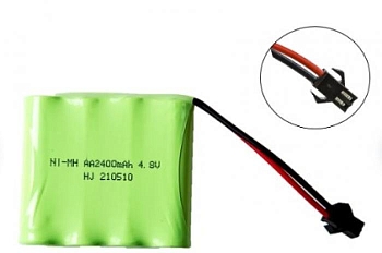 Аккумулятор Ni-Mh 4.8V 2400 mAh AA Flatpack разъем SM