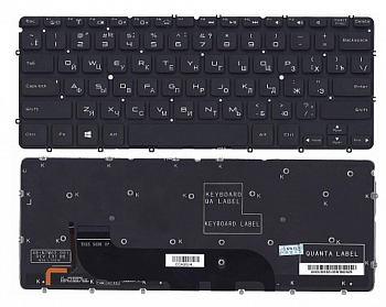 Клавиатура для ноутбука Dell XPS 12, 13, 13R, 13Z, L321X, L322X, черная с подсветкой