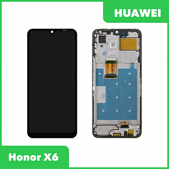 LCD дисплей для Huawei Honor X6 (VNE-LX1) с тачскрином в рамке (черный) 100% оригинал