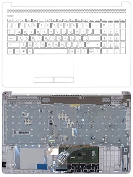 Клавиатура для ноутбука HP 15-DB, 15-DA топкейс белый