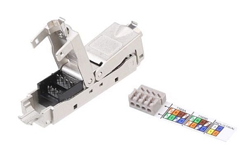 CA3-IDC-C6-SH-F-SL Проходной адаптер (coupler), категория 6, полный экран, IDC Hyperline