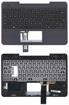 Клавиатура для ноутбука Asus T100CHI темно-серая, Топкейс