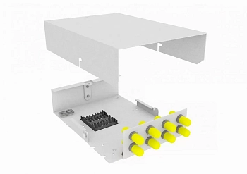 Кросс оптический, настенный, 8 ST адаптеров, многомодовый (50/125), TopLAN, укомплектованный