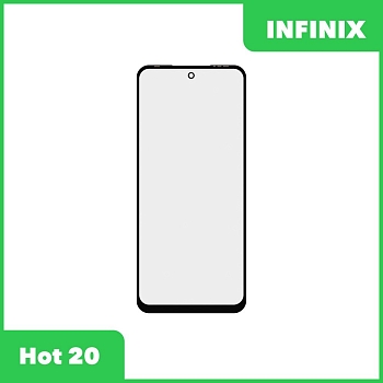 Стекло + OCA пленка для переклейки Infinix Hot 20 (черный)