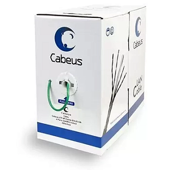 Cabeus UTP-4P-Cat.5e-SOLID-GN Кабель витая пара UTP (U/UTP), категория 5e, 4 пары 0, 51мм (24 AWG), одножильный, зеленый (305 м)