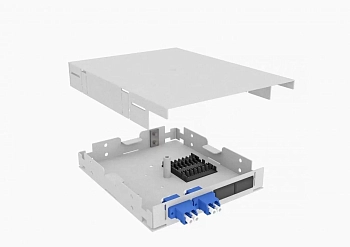 Кросс оптический, на DIN-рейку, 4 LC/UPC адаптера, одномодовый, TopLAN, укомплектованный