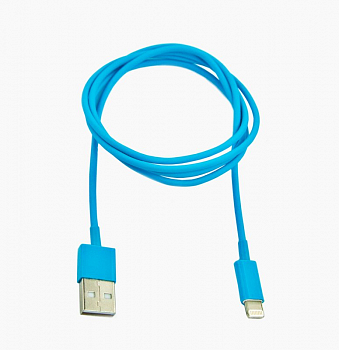 USB lightning Cable для iPhone 5, iPad Mini, iPad (синий/коробка)