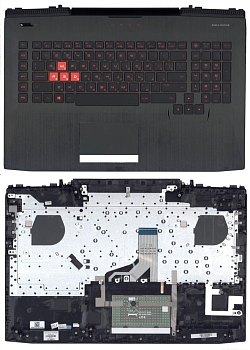 Клавиатура для ноутбука HP Omen 17-AN топкейс красный шрифт