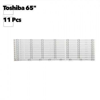 Светодиодная подсветка для телевизоров Toshiba 65" VESTEL 650 LED A/B -Type REV 02 (комплект 11 шт.)