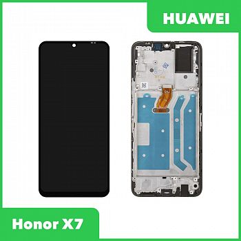 LCD дисплей для Huawei Honor X7 (CMA-LX2) с тачскрином в рамке (черный) 100% оригинал