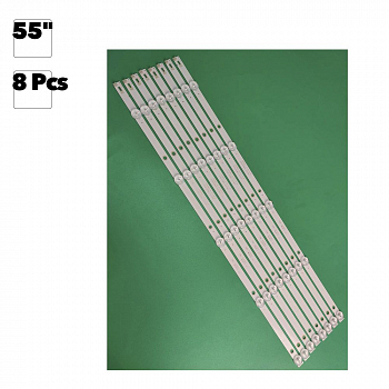 Светодиодная подсветка для телевизоров 55" 4708-K55WDC-A2113N01 (комплект 8 шт.)