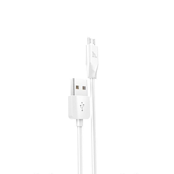 Кабель USB HOCO X1 Rapid, USB - Micro USB, 2.1А, 1м, белый