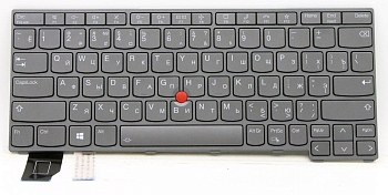 Клавиатура для ноутбука Lenovo ThinkPad X13 Gen 2, серая, с подсветкой