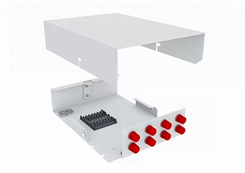 Кросс оптический, настенный, 8 FC/UPC адаптеров, одномодовый, TopLAN, укомплектованный