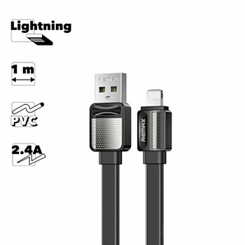 USB кабель REMAX RC-154i Platinum Pro Lightning 8-pin, 2.4А, 1м, PVC (черный)