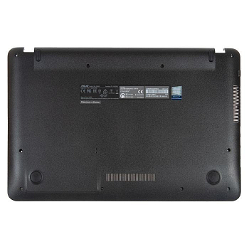 Поддон (нижняя часть корпуса) ноутбука Asus R540NA R540NV, R540B черный пластик. С разбора.