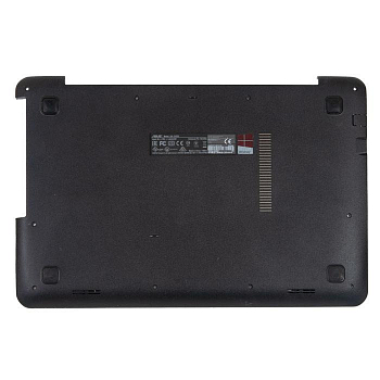 Поддон (нижняя часть корпуса) ноутбука Asus X555SJ черный пластик. С разбора. С динамиками