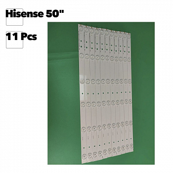 Светодиодная подсветка для телевизоров 50" Hisense 50 HD500DU-B01-11x6 (комплект 11 шт)