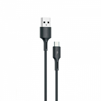 USB кабель WK WDC-136 Upine Type-C, 3А, 1м, TPE (черный)