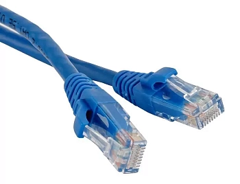 Патч-корд RJ45 - RJ45, 4 пары, UTP, категория 5е, 20 м, синий, TopLAN TOP-45-45-20-BL