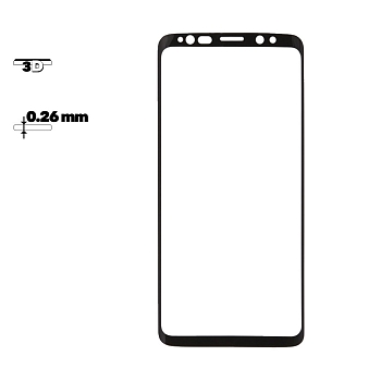 Защитное стекло HOCO Curve Full Protection Tempered Glass для телефона Samsung Galaxy S9 (G960F), изогнутое, черное