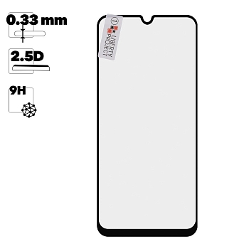 Защитное стекло для телефона Samsung Galaxy A30 2019 (A305F) Thin Frame Full Glue с рамкой 0, 33 мм 2, 5D 9H, черное