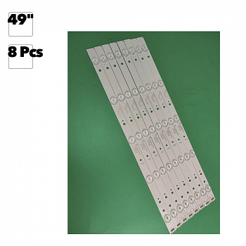 Светодиодная подсветка для телевизоров 49" 5800-w49003-0P00 (комплект 8 шт)