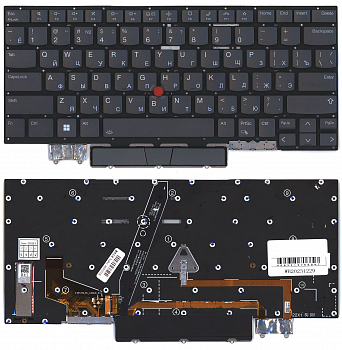 Клавиатура для ноутбука Lenovo ThinkPad X1 Yoga Gen 7 черная с подсветкой