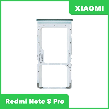 Держатель (лоток) SIM-карты для Xiaomi Redmi Note 8 Pro, зеленый