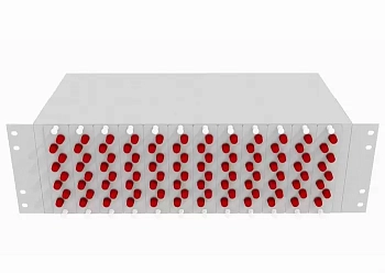 Кросс оптический стоечный 19", 96 FC/UPC адаптеров, одномодовый, 3U, серый, укомплектованный, TopLAN